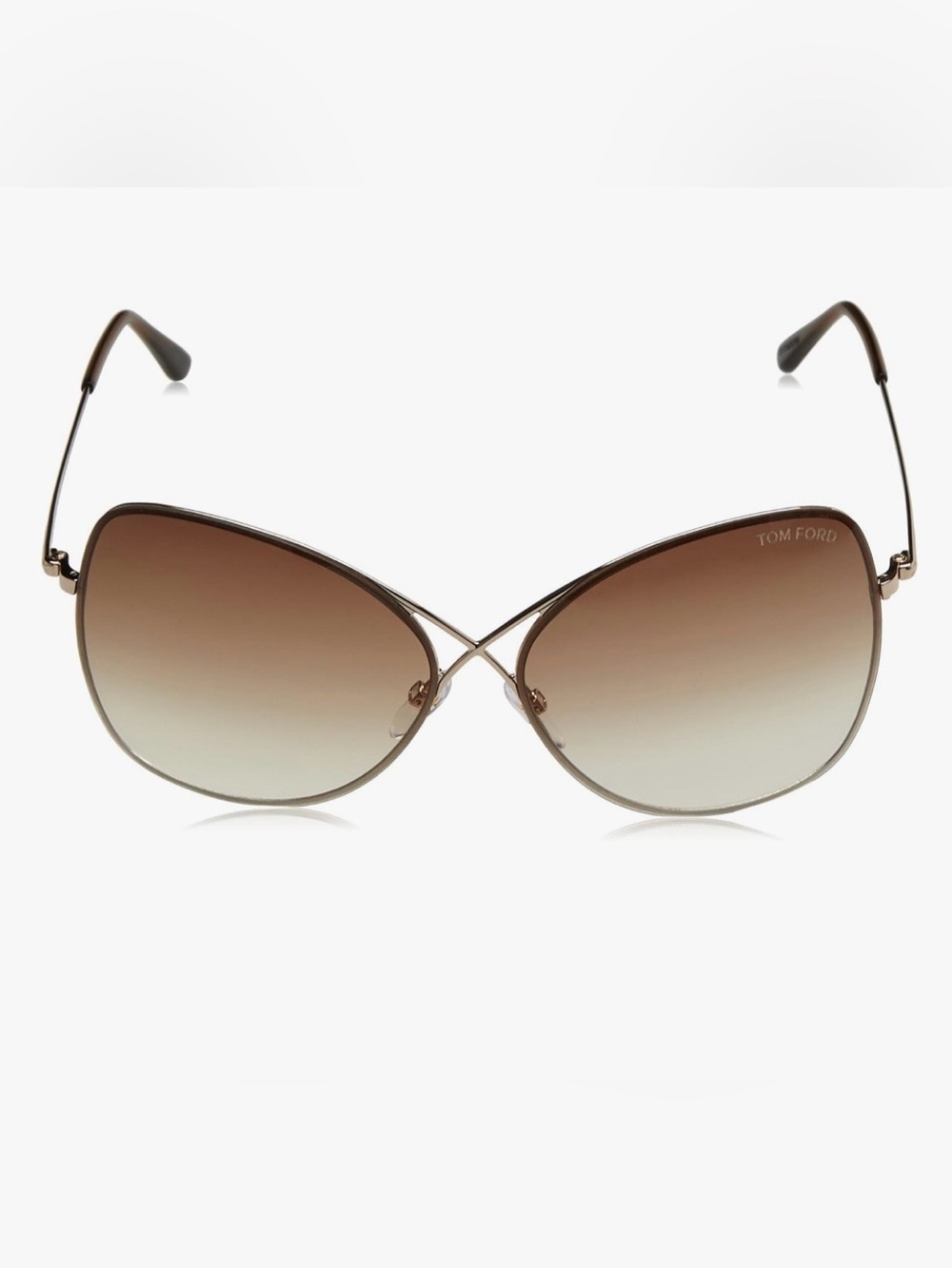 Tom Ford Brown Gradient Colette Sunglasses with Gold Accents